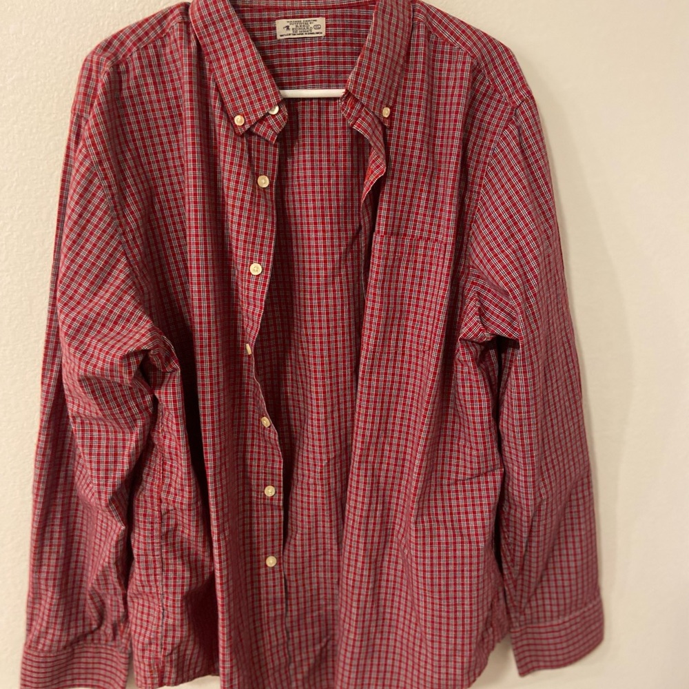 Reed Edward Men's Red Plaid cotton button down